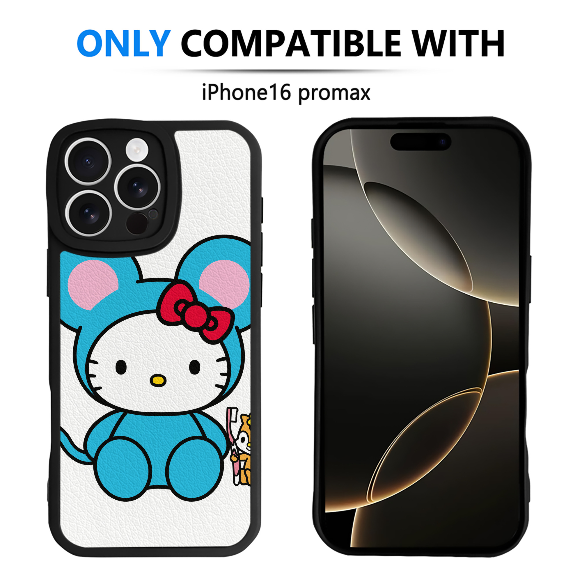 （画像用） Hello Kitty ハローキティ 【iPhone 16シリーズ対応】シリコンスマホケース（レザー調） 材質：シリコン